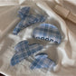 Beau - Plaid Acrylic Semi Circle Hair Claw Clip