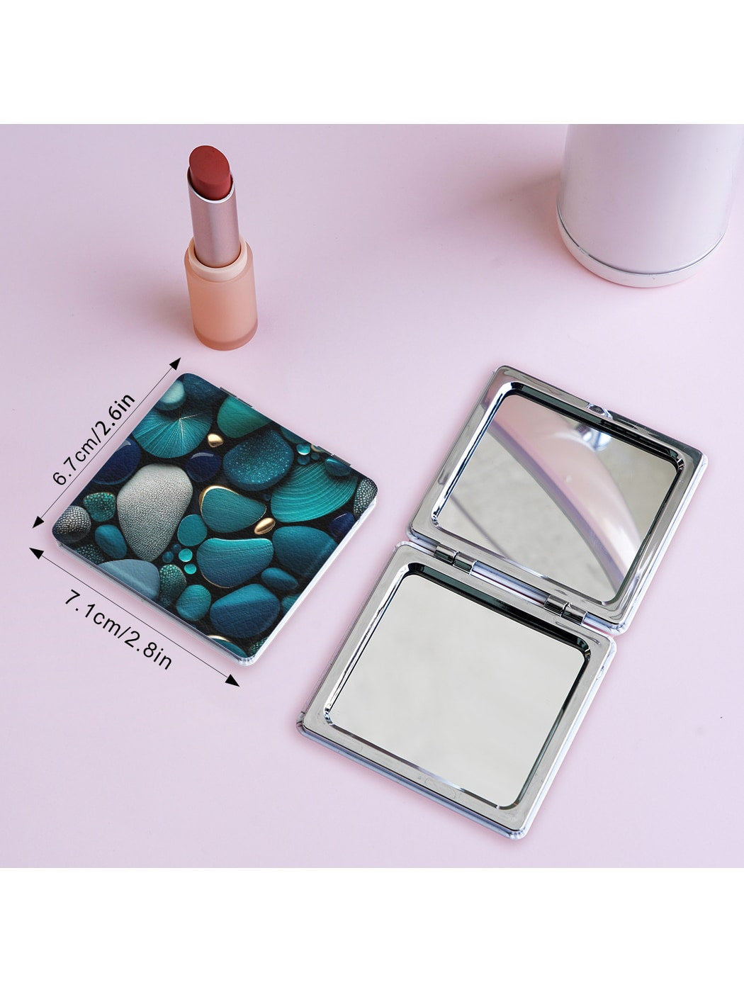 Mirroray - Pebble Pattern Folding Makeup Mirror