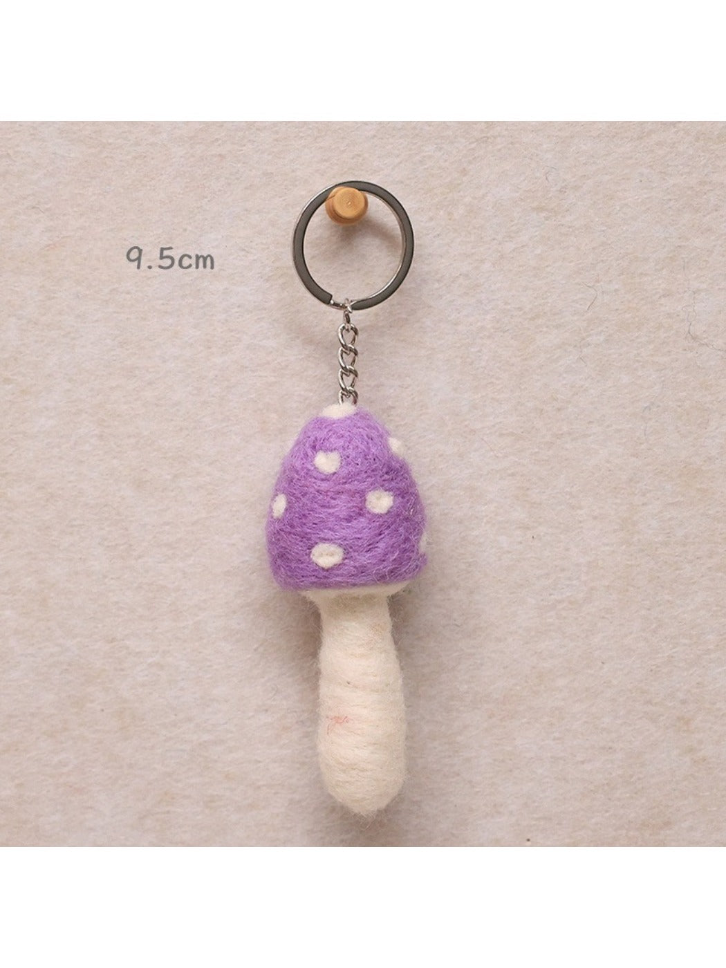 Feltery - Colorful Felt Mushroom Keychain 3D Cute