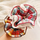 Gifty - Color Block Plaid Lace Scrunchie