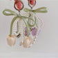 Keypus - Beaded Bow Tulip Bag Charm Keychain
