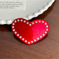Gifty-Heart Acetate Hair Clip Ponytail Holder Edge Clip