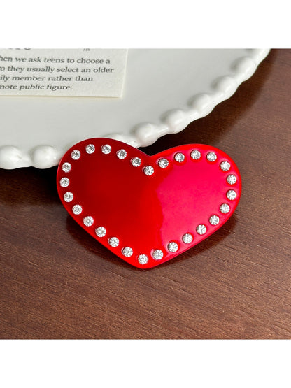 Gifty-Heart Acetate Hair Clip Ponytail Holder Edge Clip