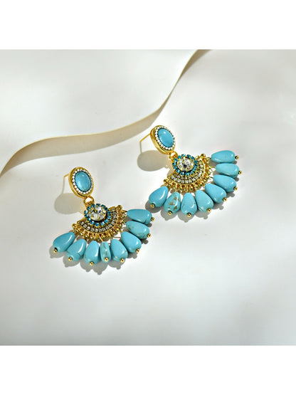 Earedge - Vintage Western Fan-Shaped Earrings