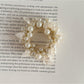 Gifty - Beaded Ribbon Trim Decorative Ponytail Hair Tie