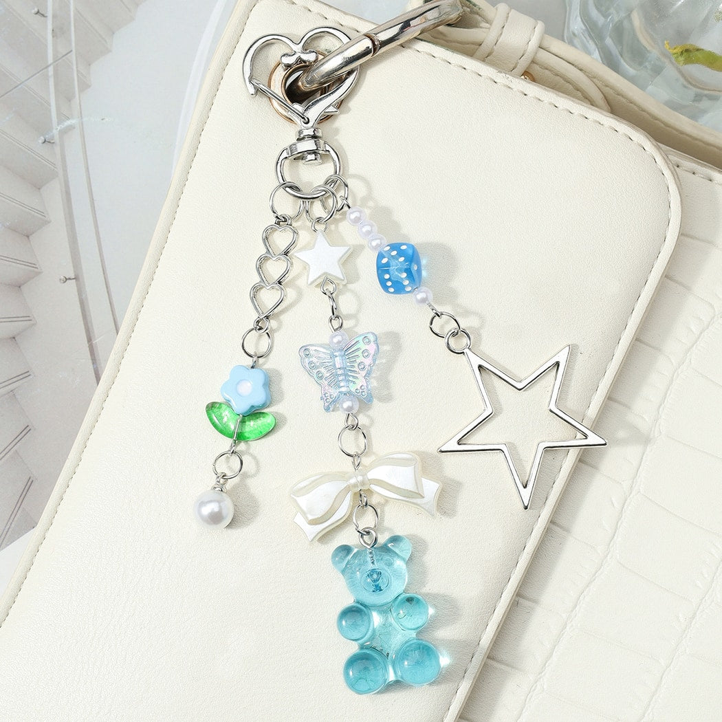 Keypus - Cute Cartoon Bow and Bear Keychain