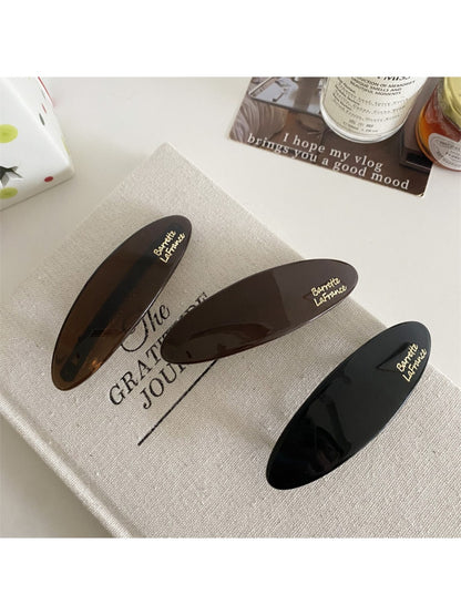 Beau - Brown Oval Hair Clip