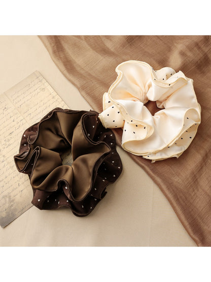 Gifty - Polka Dot Heart Double Layer Scrunchie