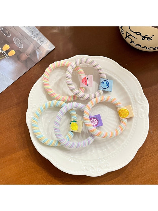 Gifty - Colorful Fruit Pattern Hair Ties for Women