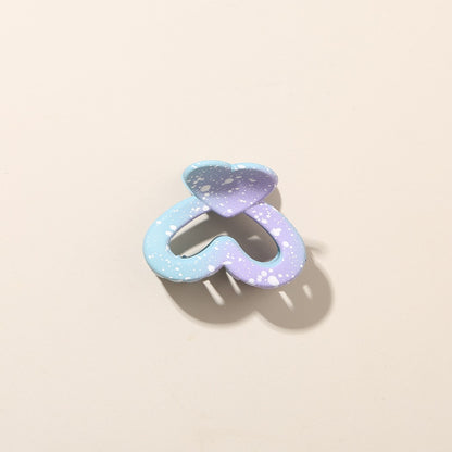 Beau - Gradient Heart Shape PS Alloy Claw Clip