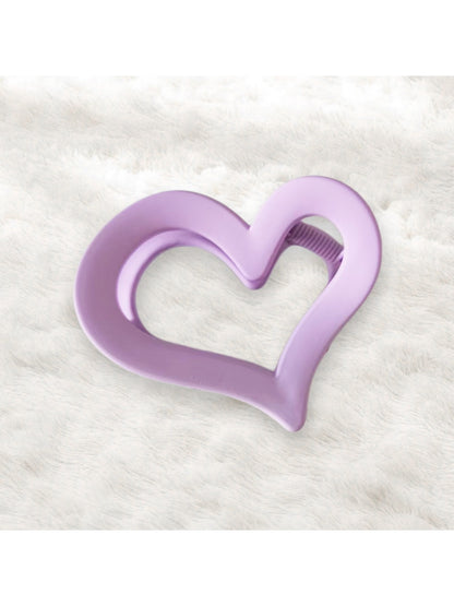 Beau - Modern Minimalist Hollow Heart Plastic Claw Clip