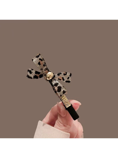 Beau - Leopard Printed Bow Hair Clip