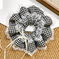 Gifty - Black White Plaid Lace Hair Ring