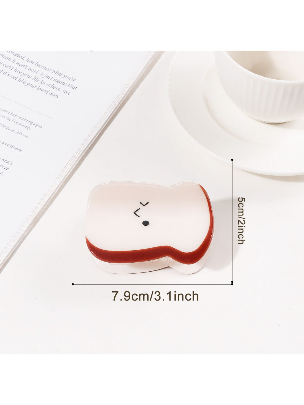 Beau - Cute Bread Shaped Hair Claw Clip
