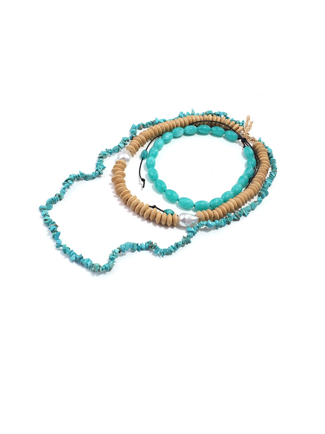 Nozari - Vintage Inspired Layered Bead Detail Necklace
