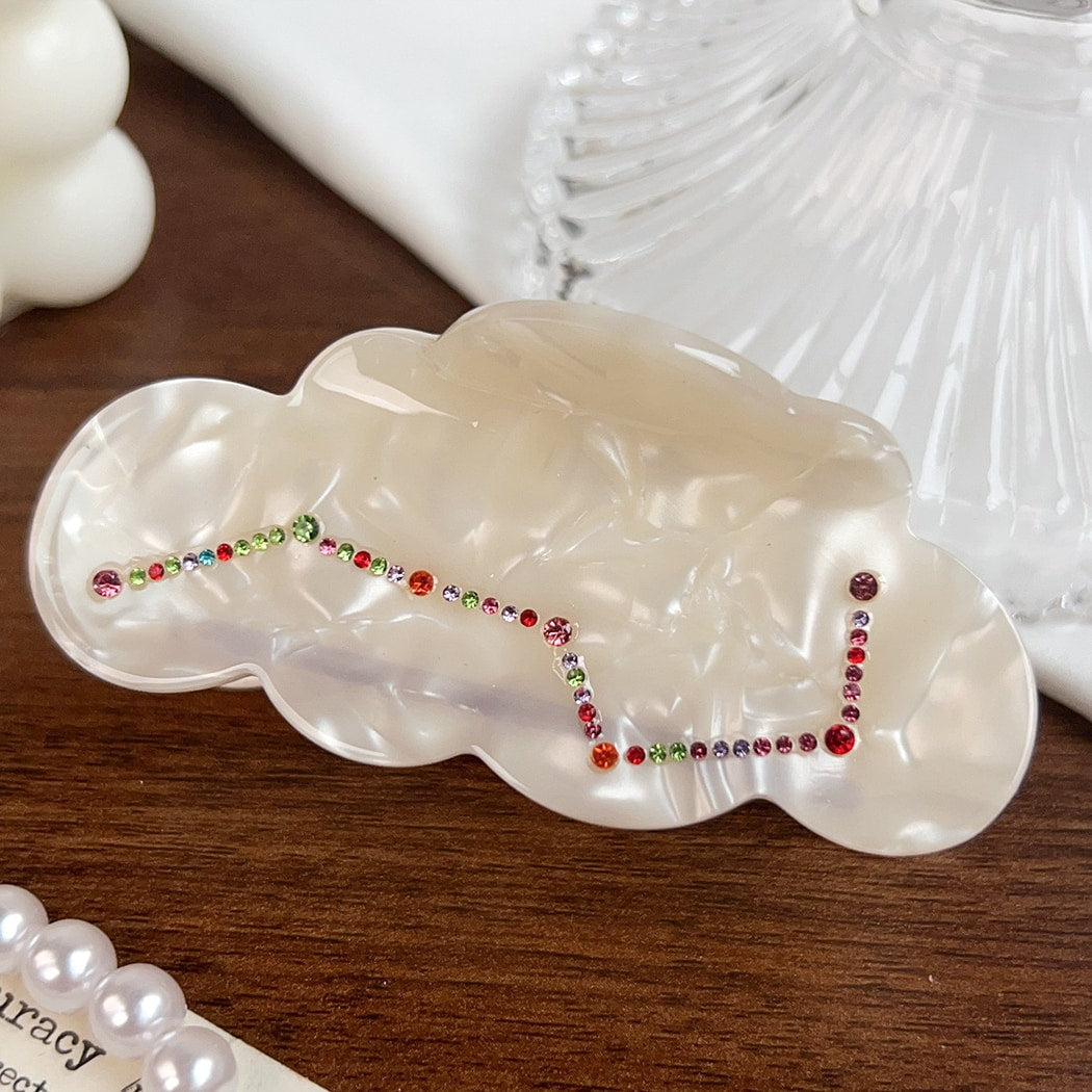 Beau - Acetate Star and Moon Pattern Claw Clip