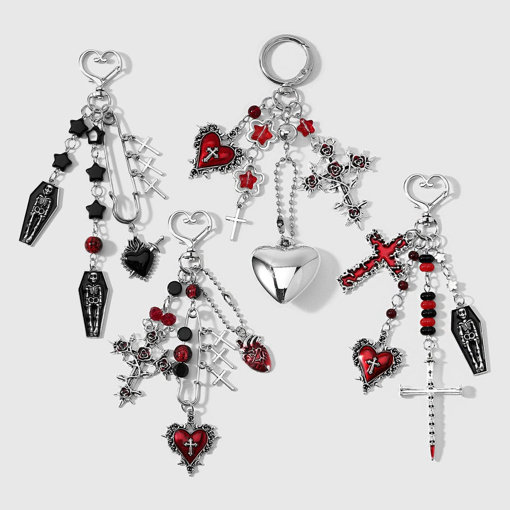 Keypus - Halloween Cross Coffin Charm Keychain