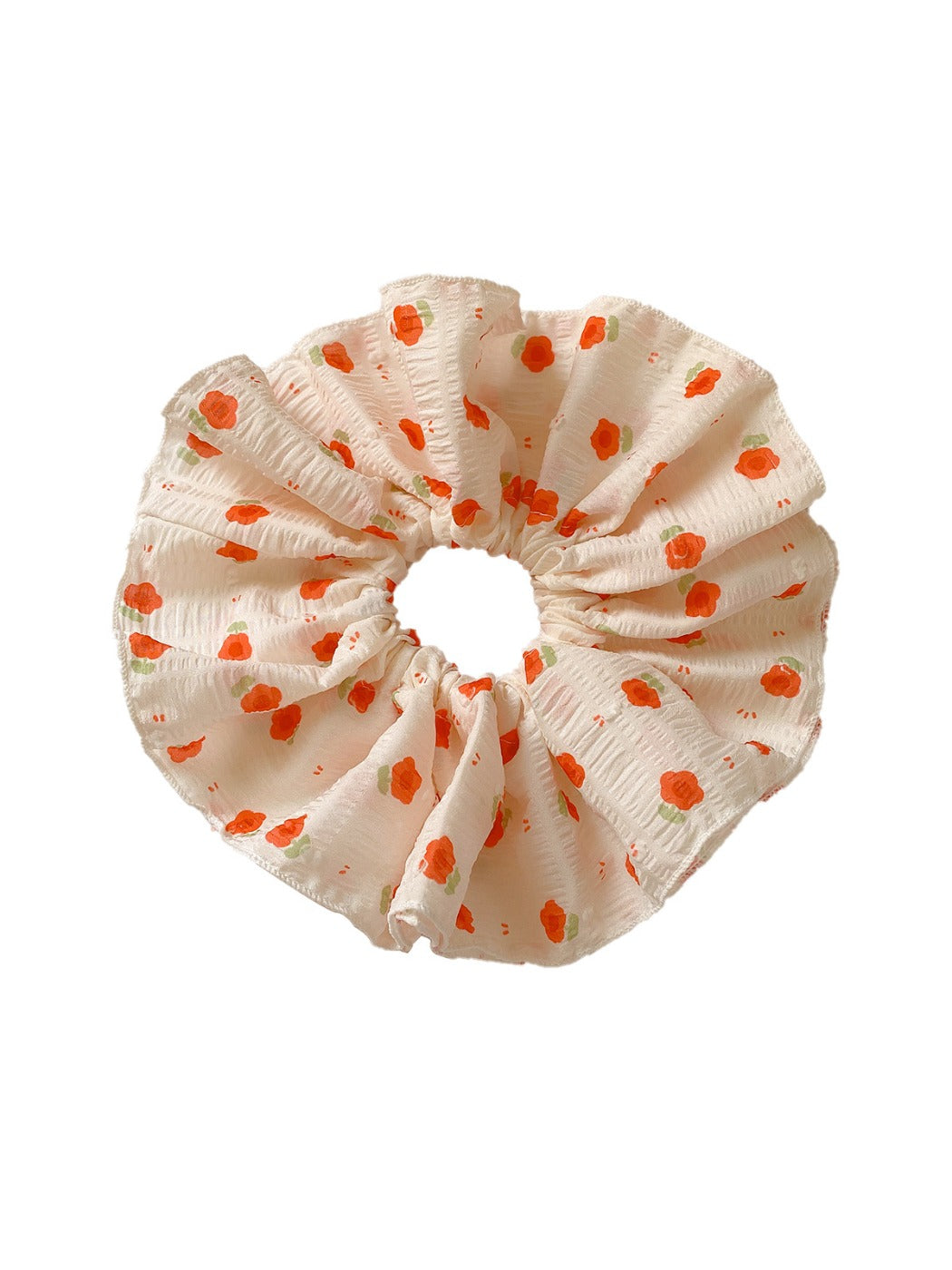 Gifty - Double Layer Floral Scrunchies for Spring