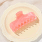 Beau - Marbled Plastic Flat Profile Hair Claw Clip