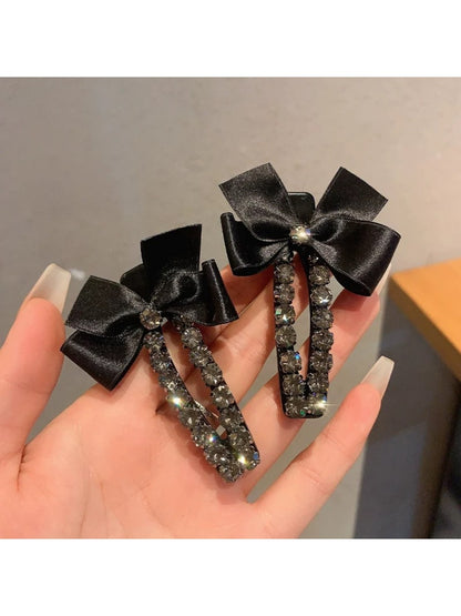 Beau - Vintage Black Bow Hair Clip