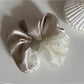 Gifty - Satin Paneled Ruched Scrunchie
