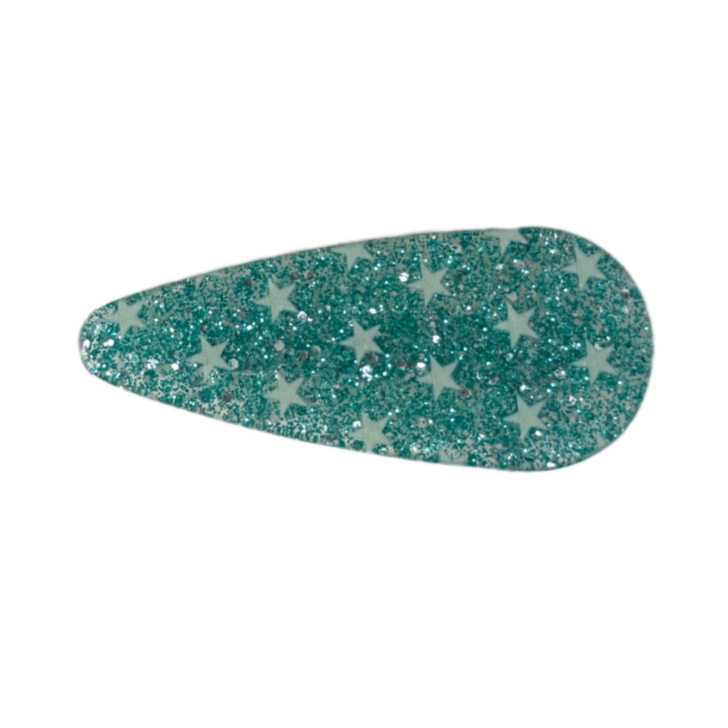 Beau - Glitter Star Pattern Acrylic Hair Clip