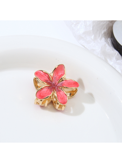 Beau - Flower Petal Alloy Resin Claw Hair Clip