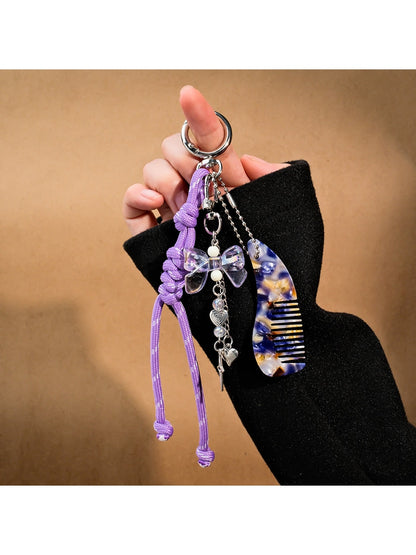 Keypus - Heart Detail Comb Pendant Phone Charm Keychain