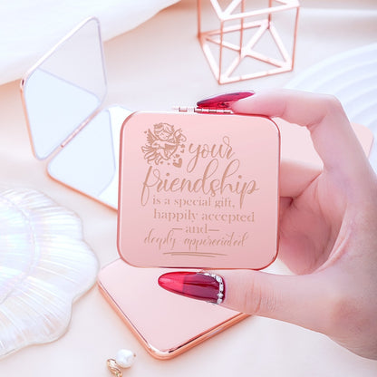 Mirroray - Square Alloy Folding Travel Makeup Mirror
