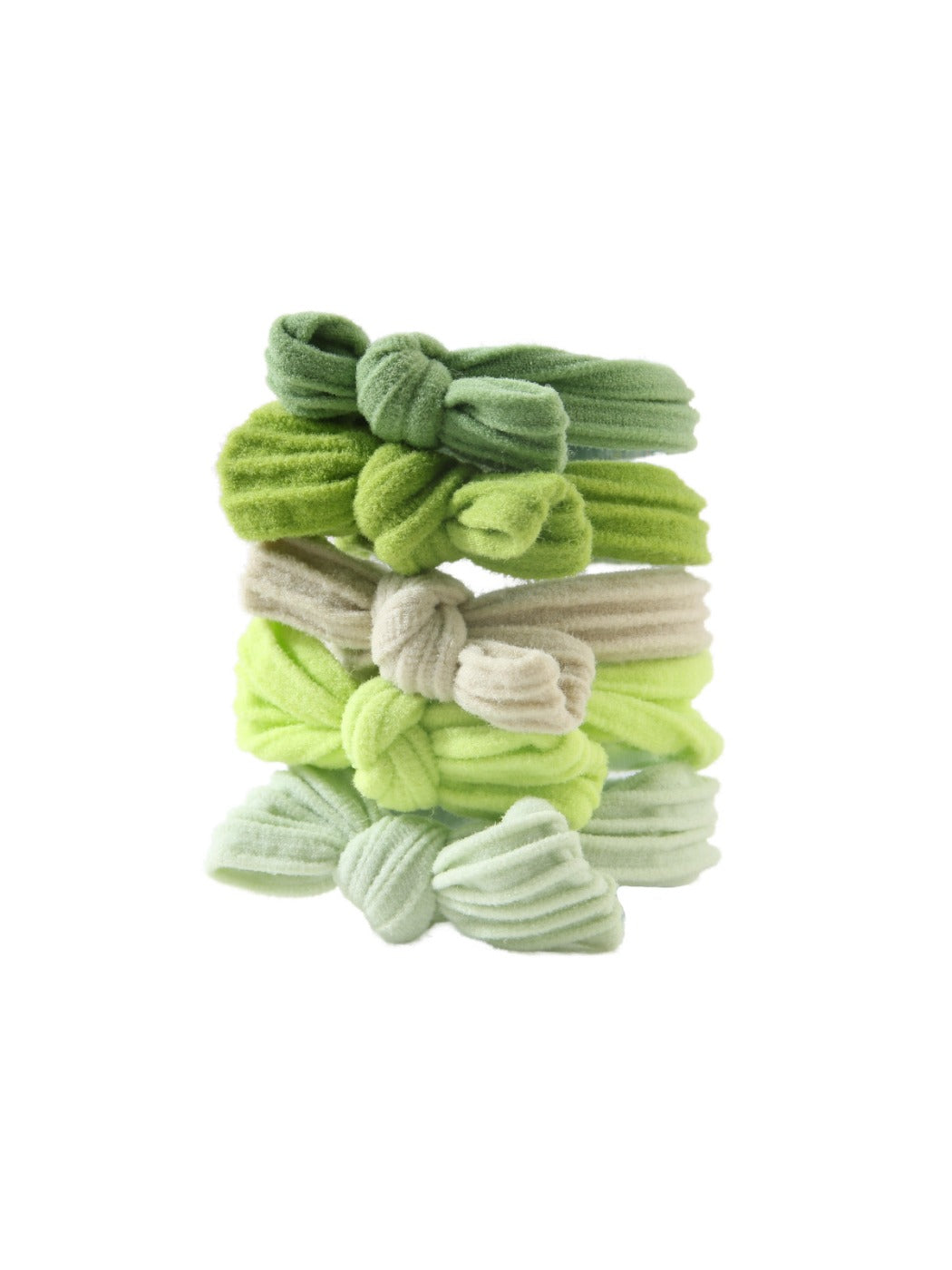Gifty - Macaron Color Bow Hair Tie Set