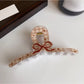 Beau - Brown Simple Bow Hair Clip