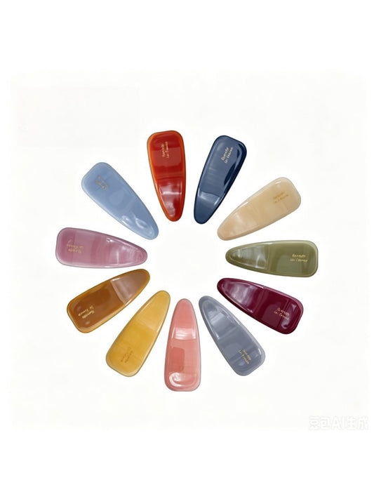 Beau - Glossy Acetate Triangle Side Hair Clip