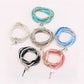 Lovra colorful multi-row beaded bracelet with vibrant mixed beads on a white background