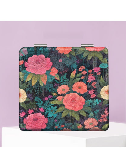 Mirroray - Floral Print Portable Tabletop Folding Mirror