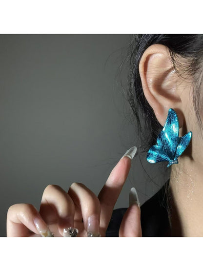 Earedge - Chic Blue Butterfly Earrings