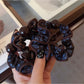 Gifty - Floral Polyester Ruffle Edge Scrunchie