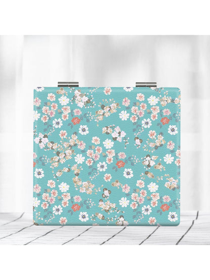 Mirroray - Floral Print Portable Makeup Folding Mirror
