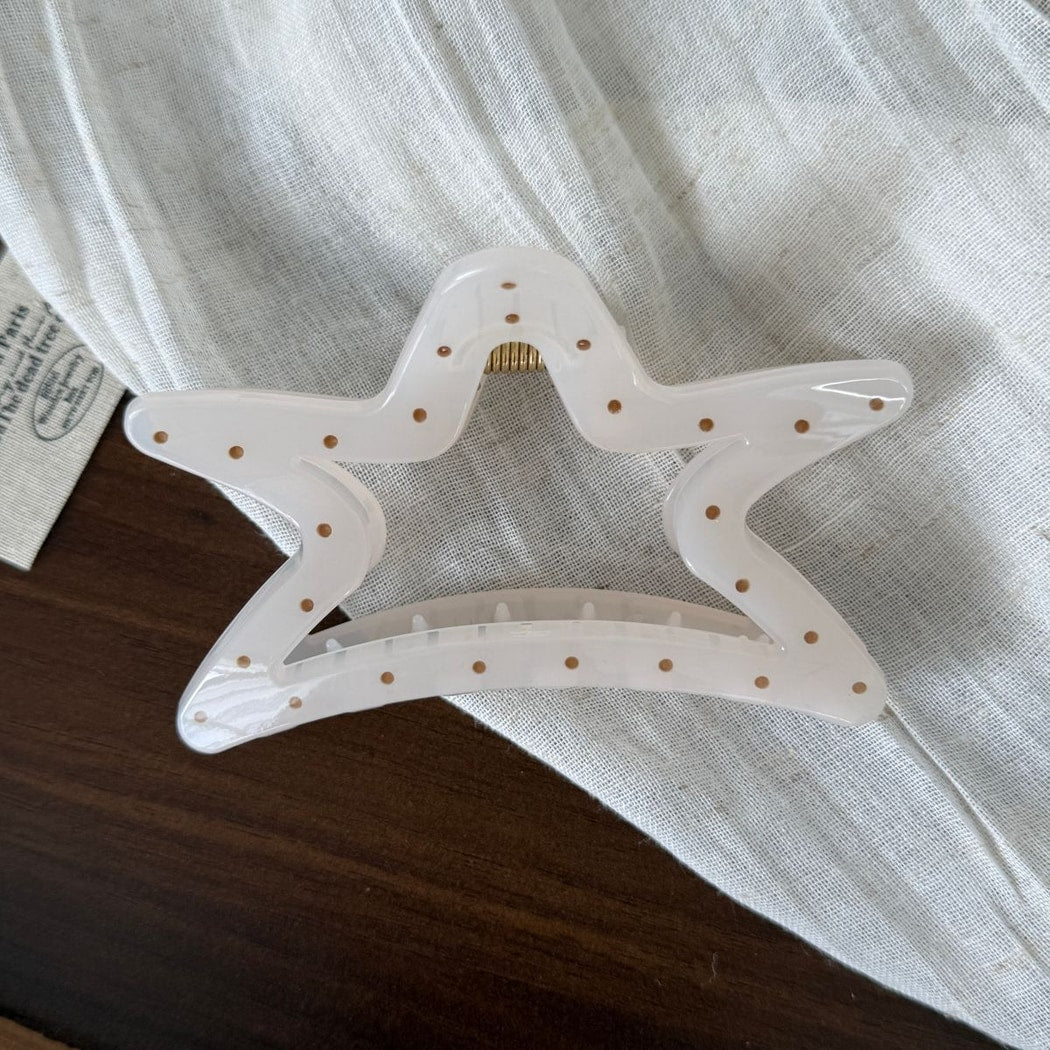 Beau - Polka Dot Geometric Hair Styling Claw Clip