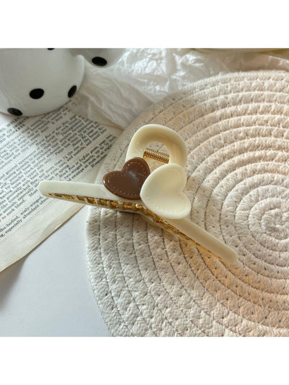 Beau - Dainty Interlocking Hearts Hair Claw Clip