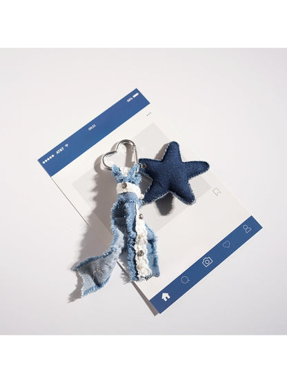 Keypus - Trendy Blue Denim Keychain