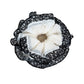 Gifty - Layered Lace Trim Floral Pattern Scrunchie