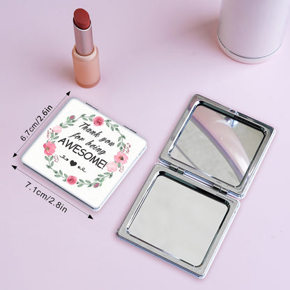 Mirroray - White PU Foldable Portable Makeup Mirror