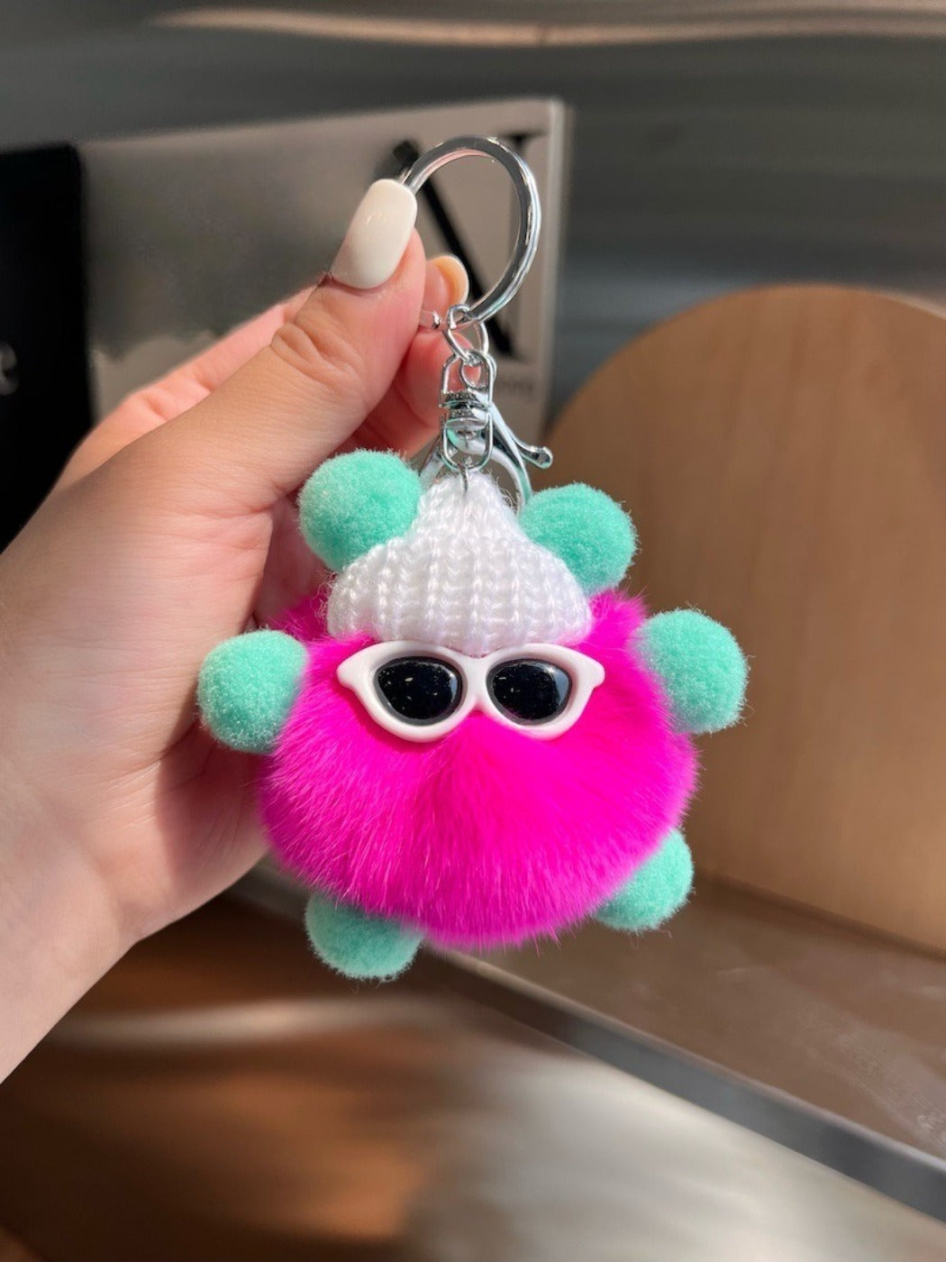 Keypus - Cute Black Coal Ball Elf Keychain