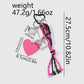 Keypus - Heart and Butterfly Pendant Keychain