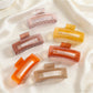 Beau - Solid Color Square Openwork Claw Clip