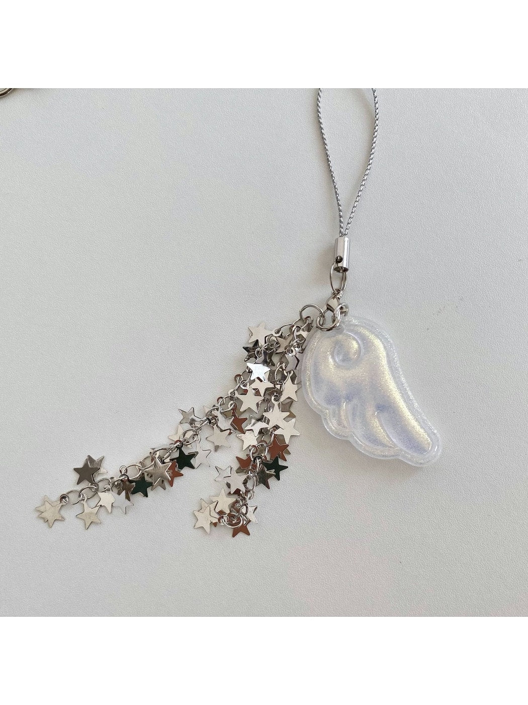 Keypus - Acrylic Angel Wing Star Chain Keychain