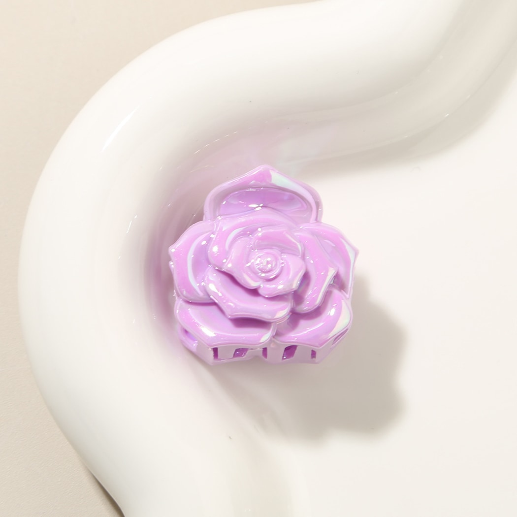 Beau - Sweet Rose Flower Gloss Finish Hair Claw Clip