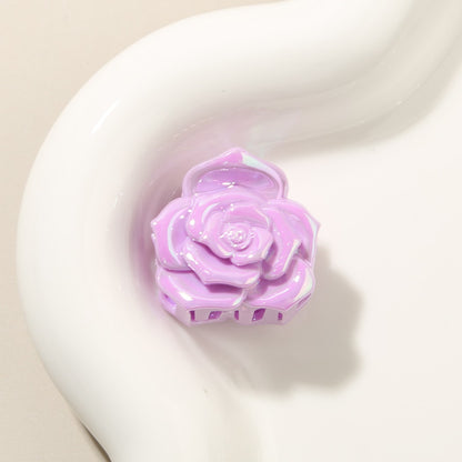 Beau - Sweet Rose Flower Gloss Finish Hair Claw Clip