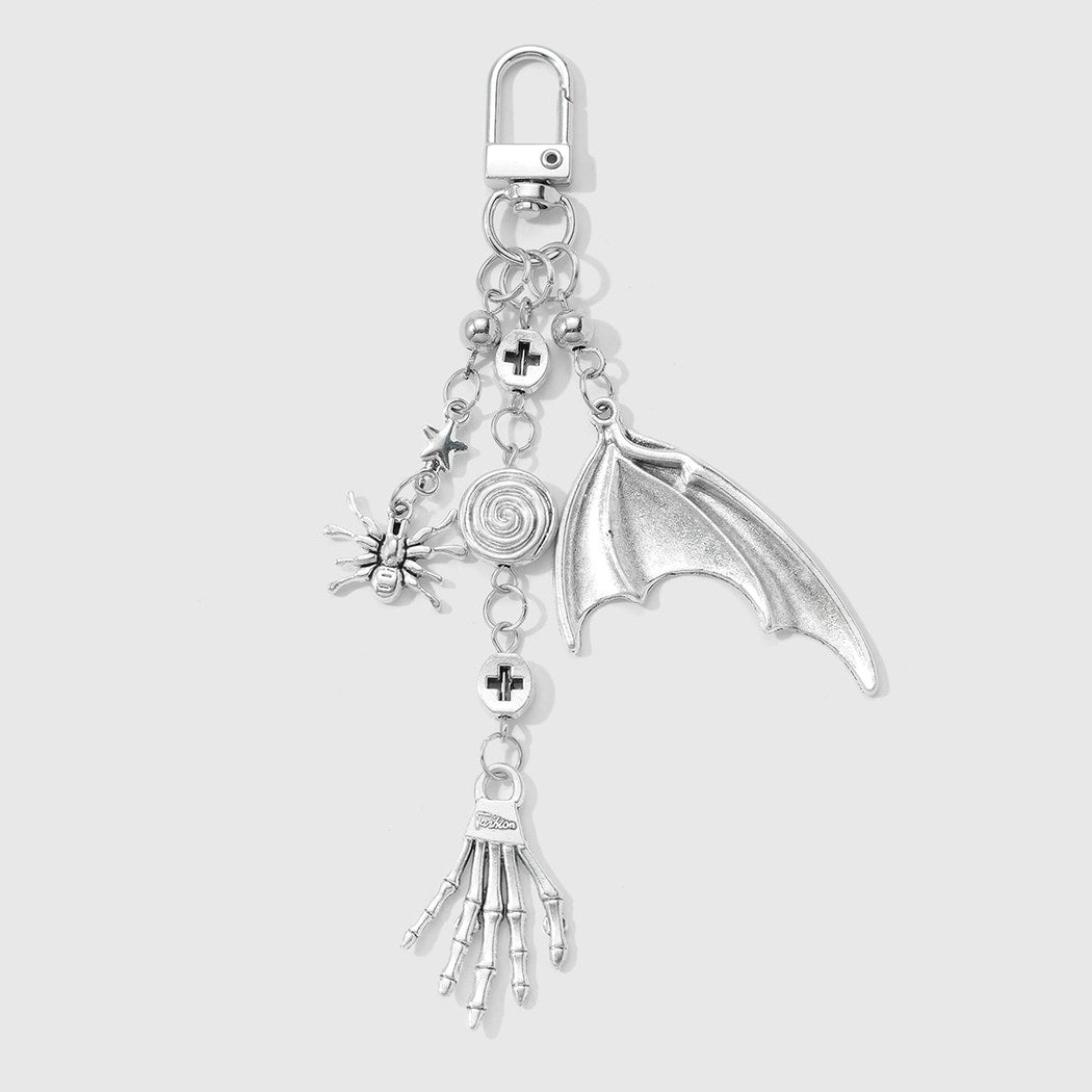 Keypus - Halloween Hand Bone and Cross Keychain