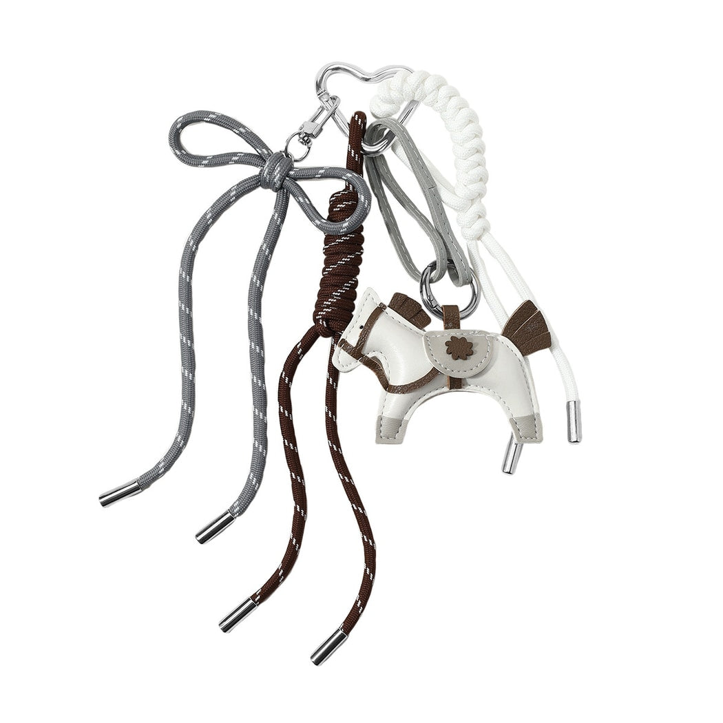 Keypus - Retro Horse Pendant Cord Keychain